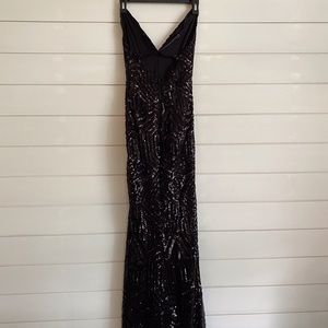 Long Black Sequin Dress